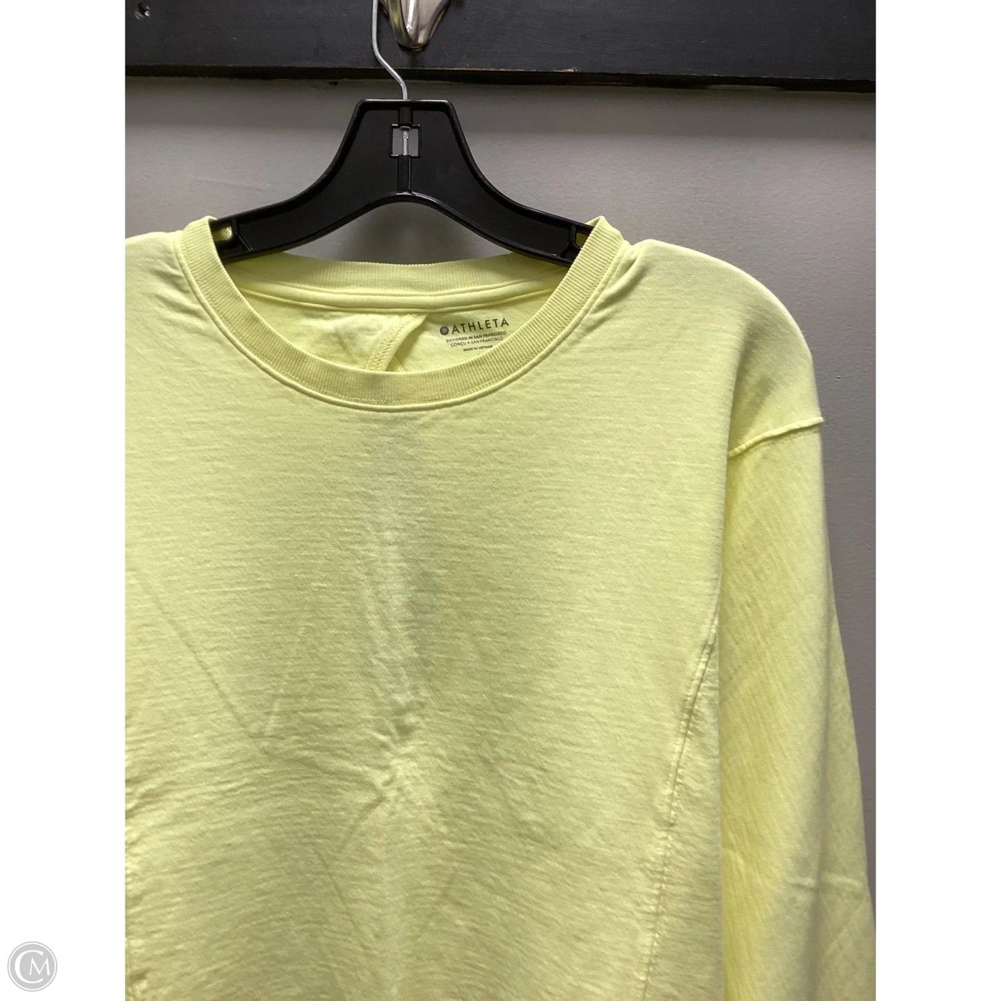 Athletic Top Long Sleeve Crewneck By Athleta In Yellow, Size: S