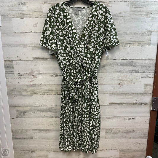 Dress Casual Midi By LARK + GREY In Green, Size: 2x
