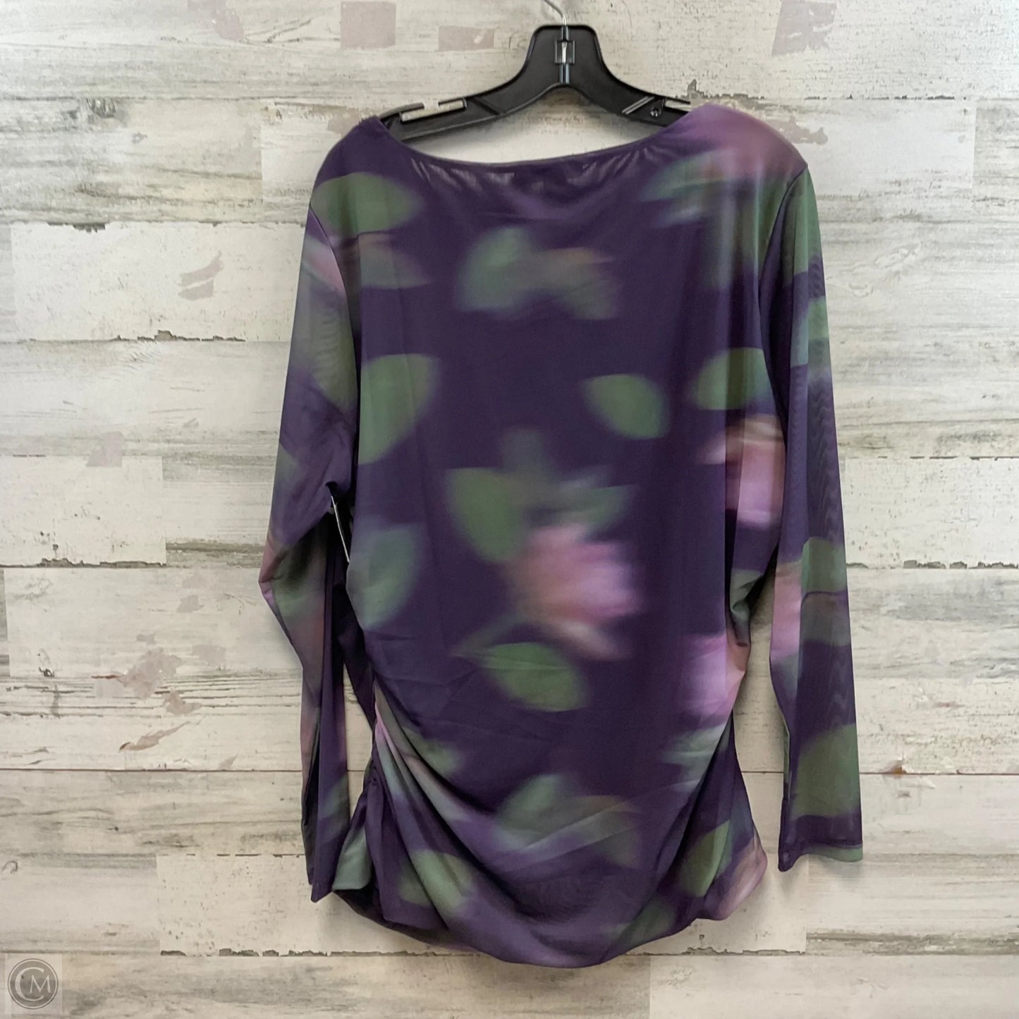 Blouse Long Sleeve By EVERYDAY JONES In Purple, Size: 1x