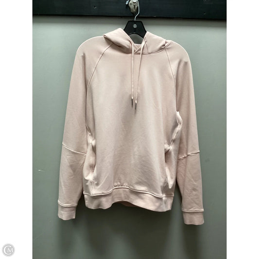Athletic Top Long Sleeve Hoodie By Lululemon In Peach, Size: S