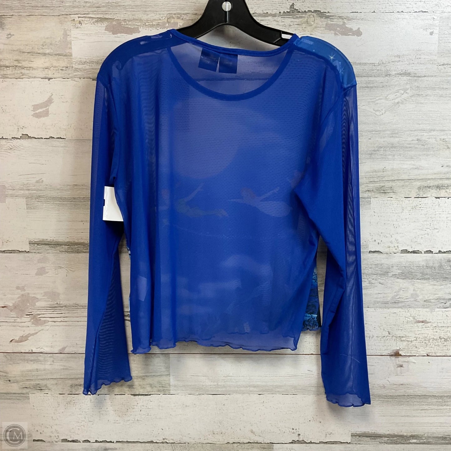 Top Long Sleeve By Disney In Blue, Size: 4x
