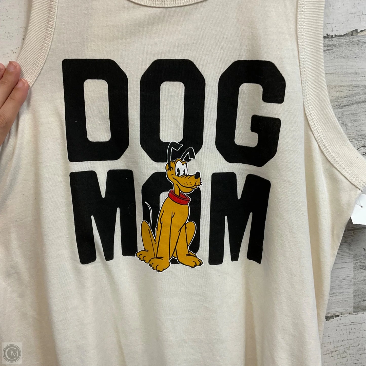 Tank Top By Disney In Cream, Size: L