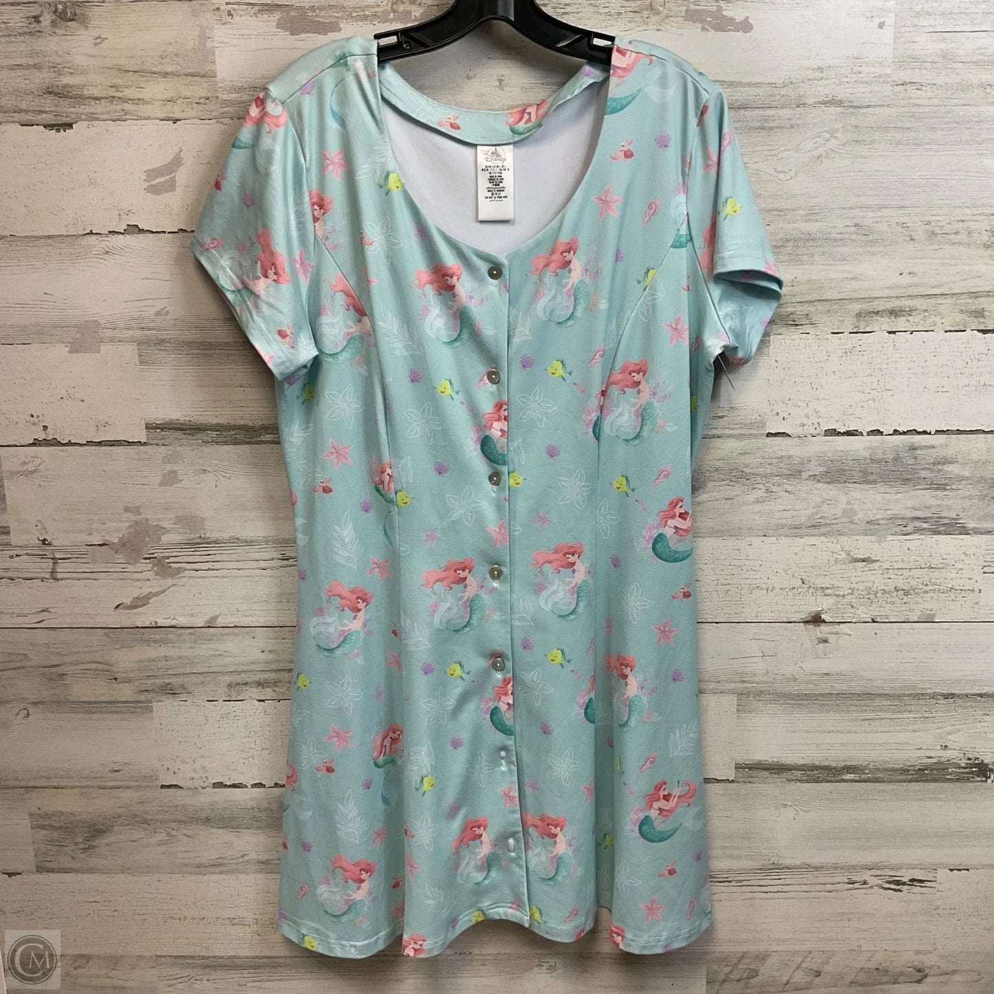 Dress Casual Short By Disney In Green, Size: L