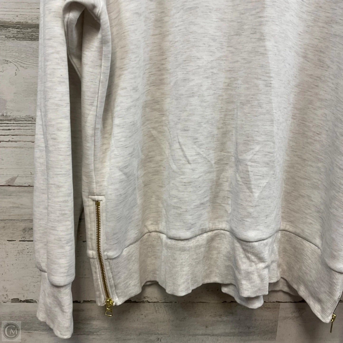 Athletic Sweatshirt Crewneck By Varley In Grey, Size: L