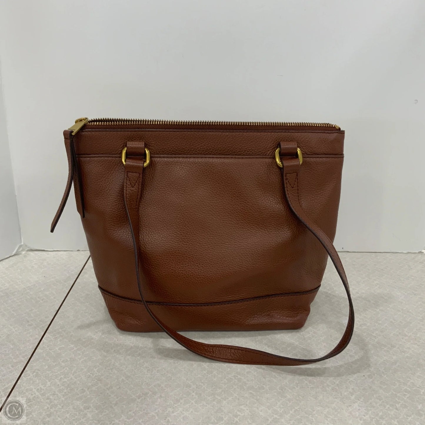 Handbag Leather By Fossil, Size: Small