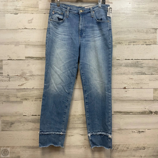 Jeans Straight By Ag Jeans In Blue Denim, Size: 10