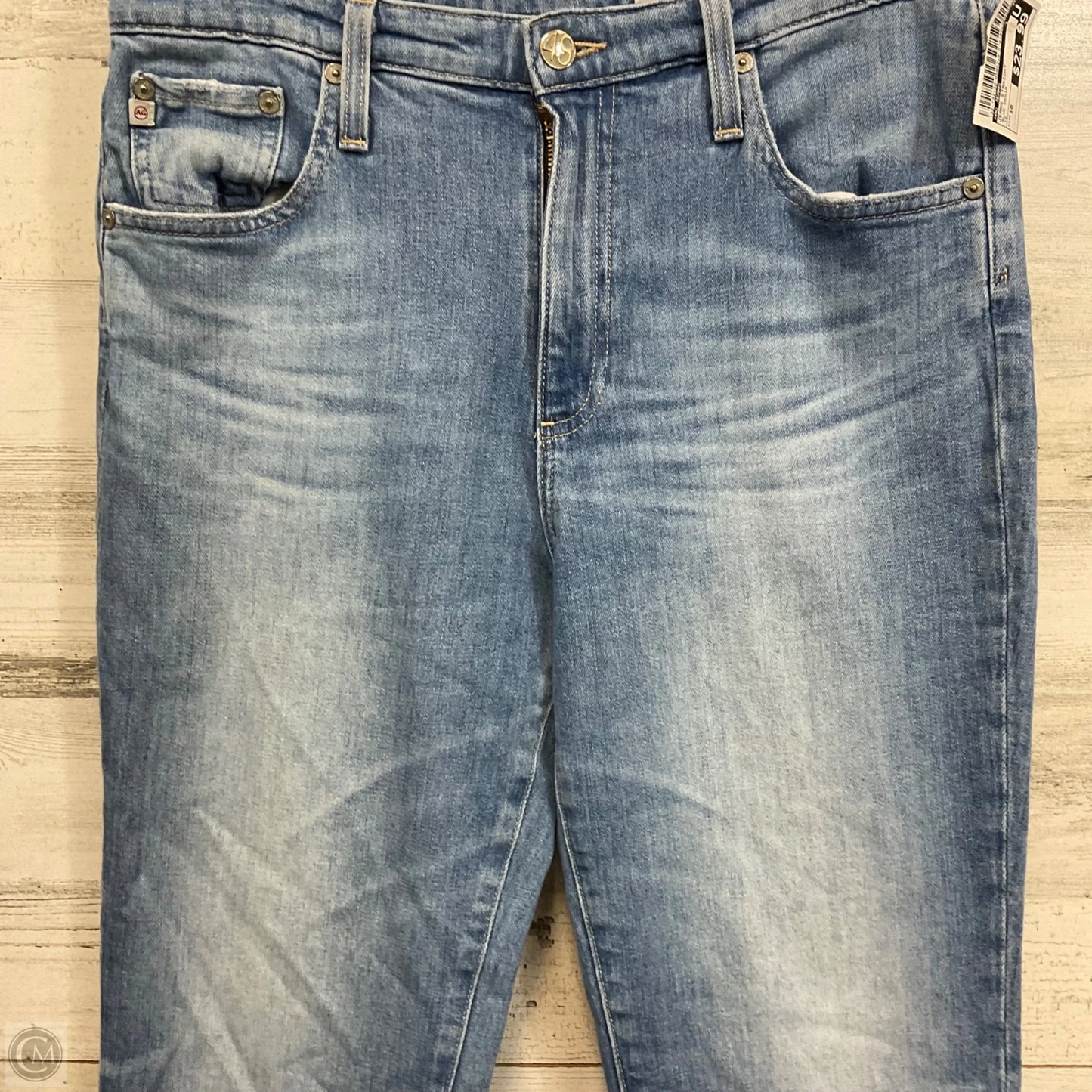 Jeans Straight By Ag Jeans In Blue Denim, Size: 10