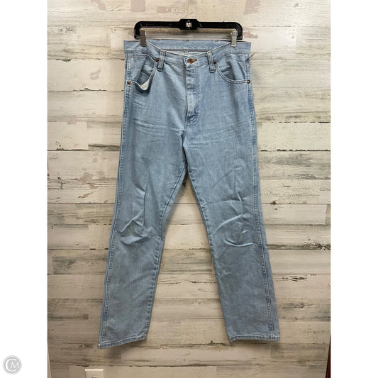 Jeans Boot Cut By Wrangler In Blue Denim, Size: 14