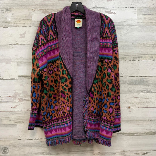 Sweater Cardigan By Farm Rio In Purple, Size: S