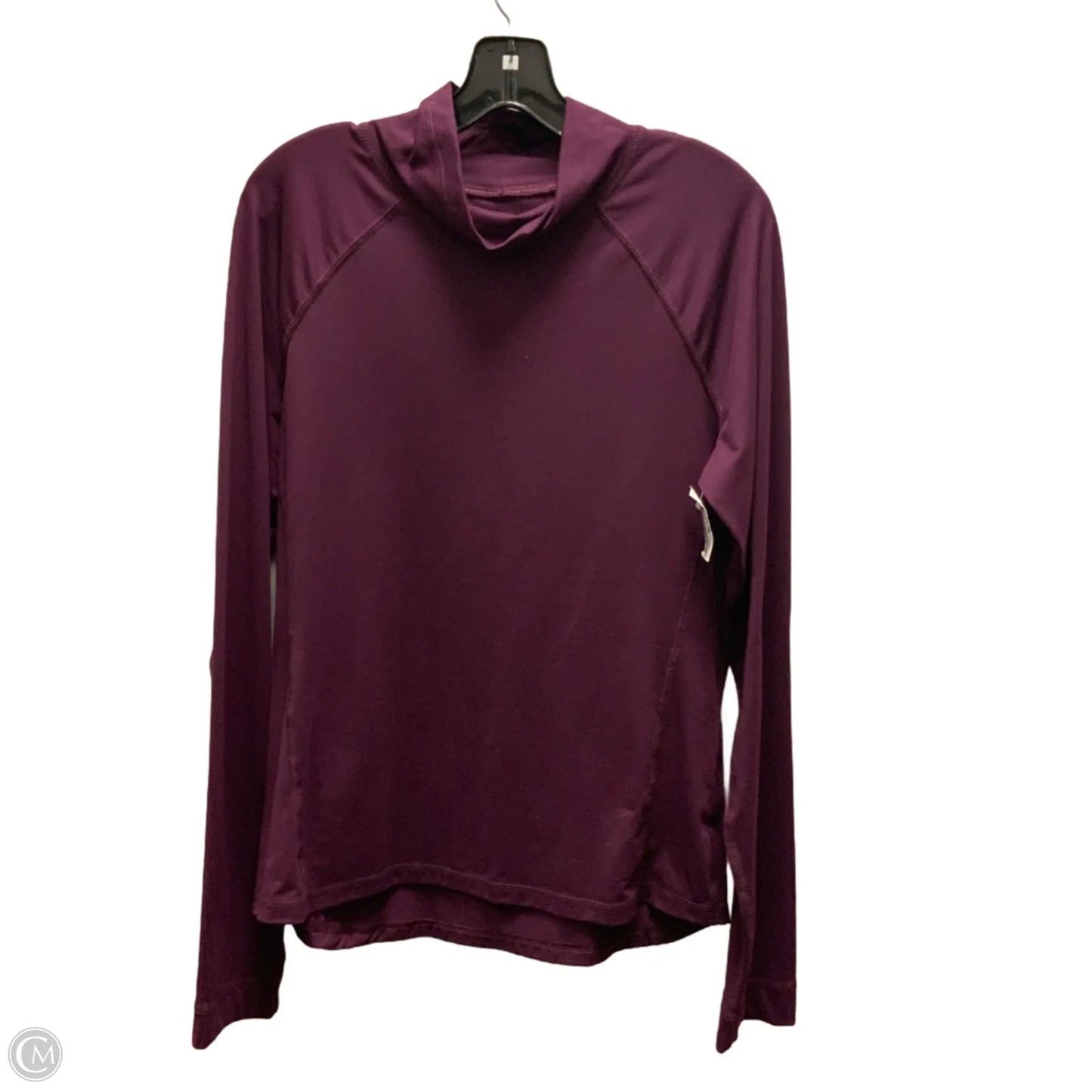 Athletic Top Long Sleeve Collar By Tek Gear In Purple, Size: Xl