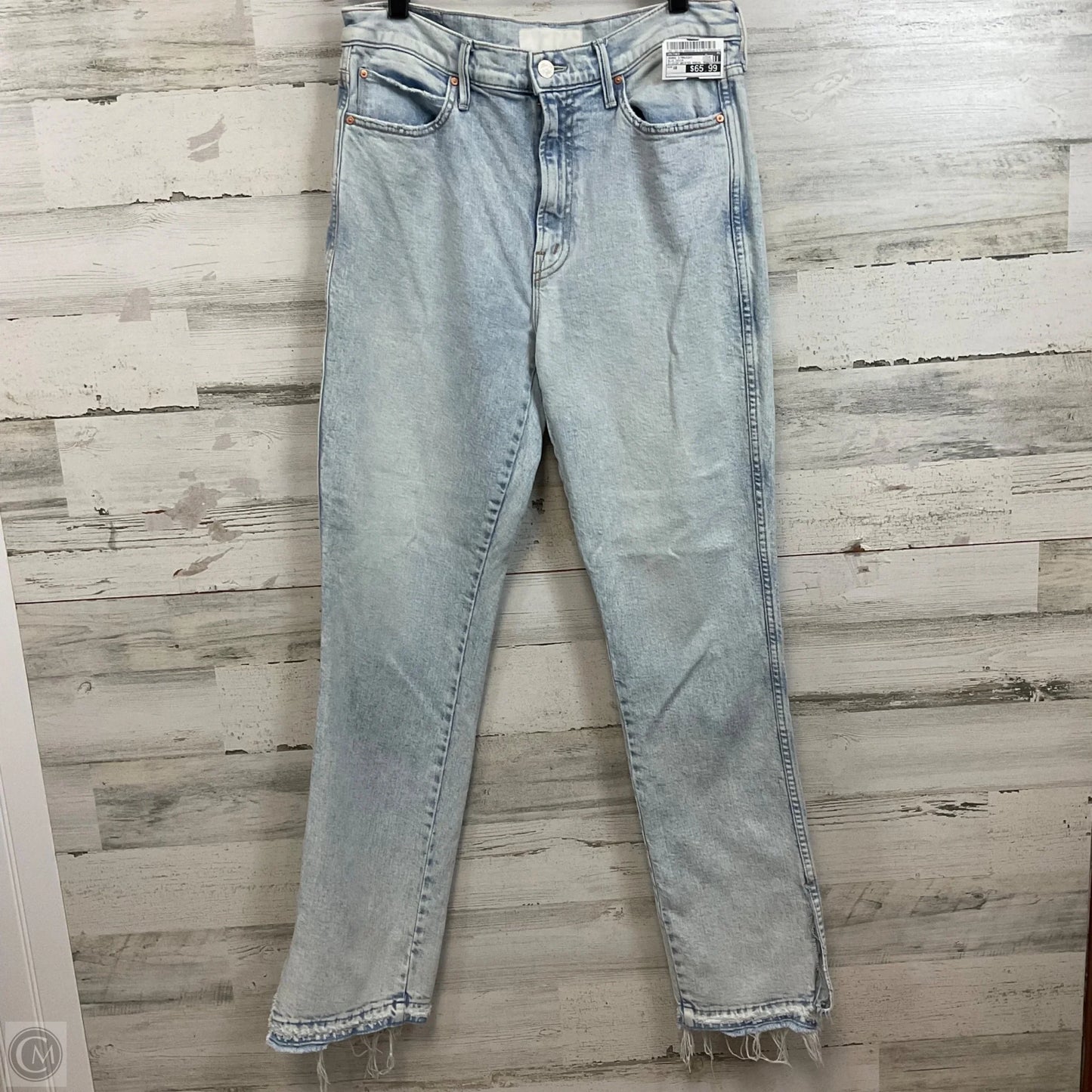 Jeans Straight By Mother In Blue Denim, Size: 10