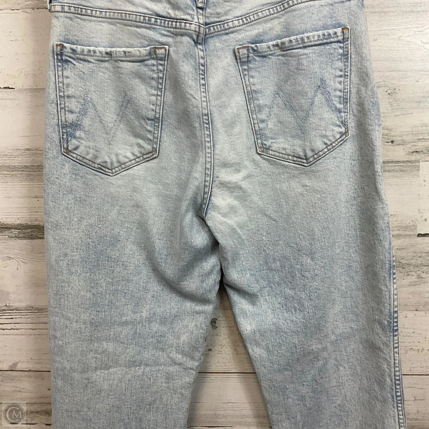 Jeans Straight By Mother In Blue Denim, Size: 10