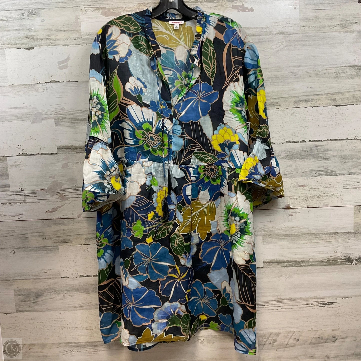 Swimwear Cover-up By Johnny Was In Blue & Green, Size: L