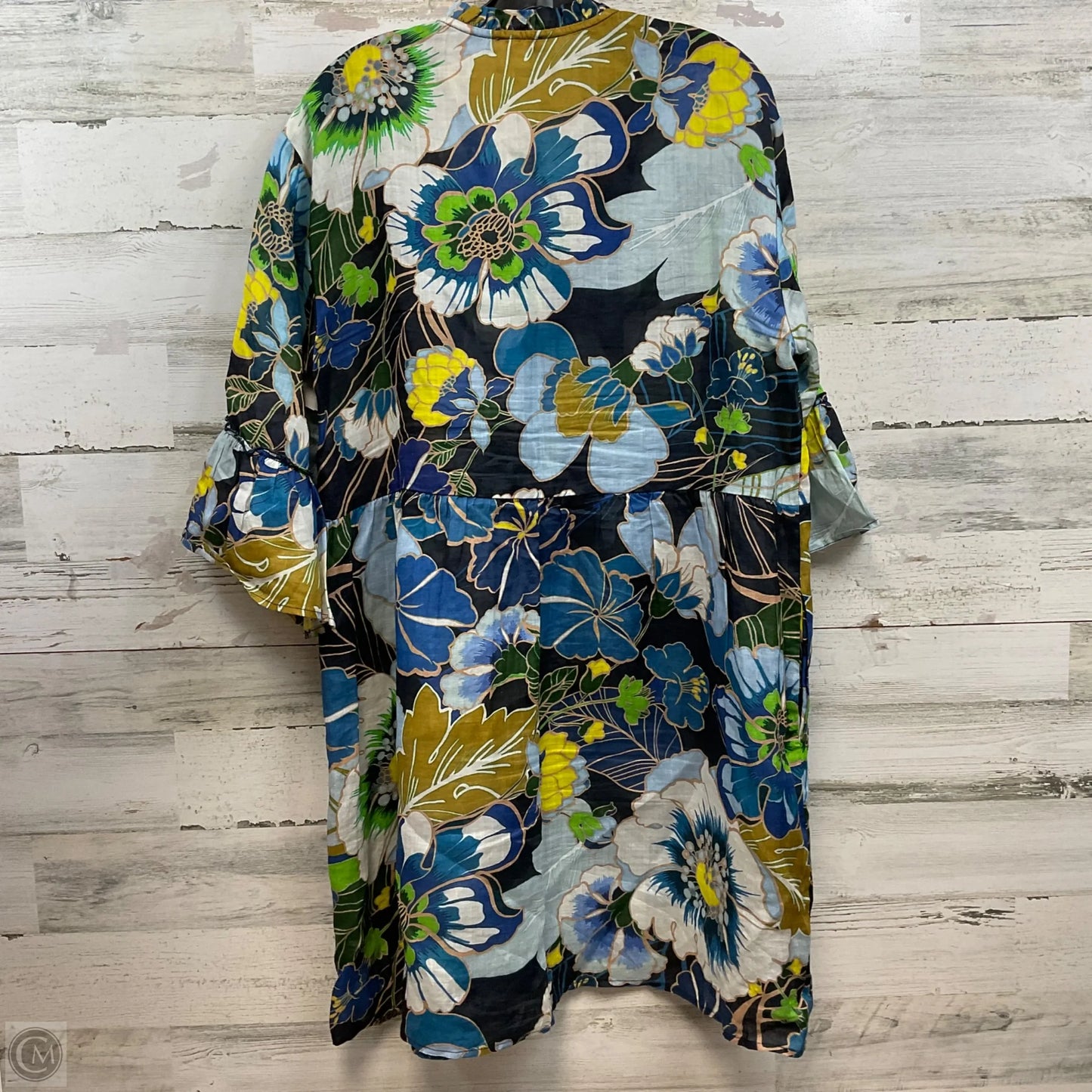 Swimwear Cover-up By Johnny Was In Blue & Green, Size: L