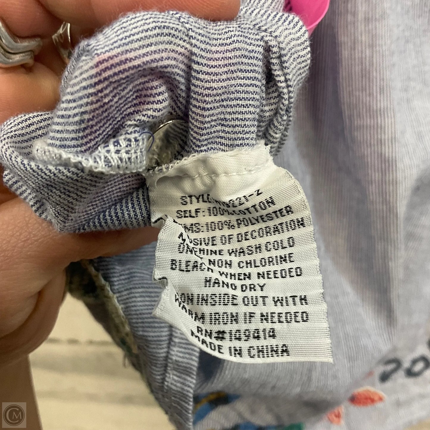 Top Short Sleeve By Johnny Was In Blue, Size: M