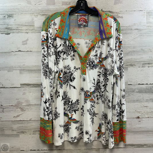 Top Long Sleeve By Johnny Was In White, Size: Xl