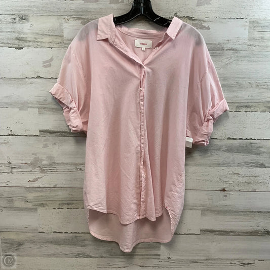Blouse Short Sleeve By  IRENA In Pink, Size: L