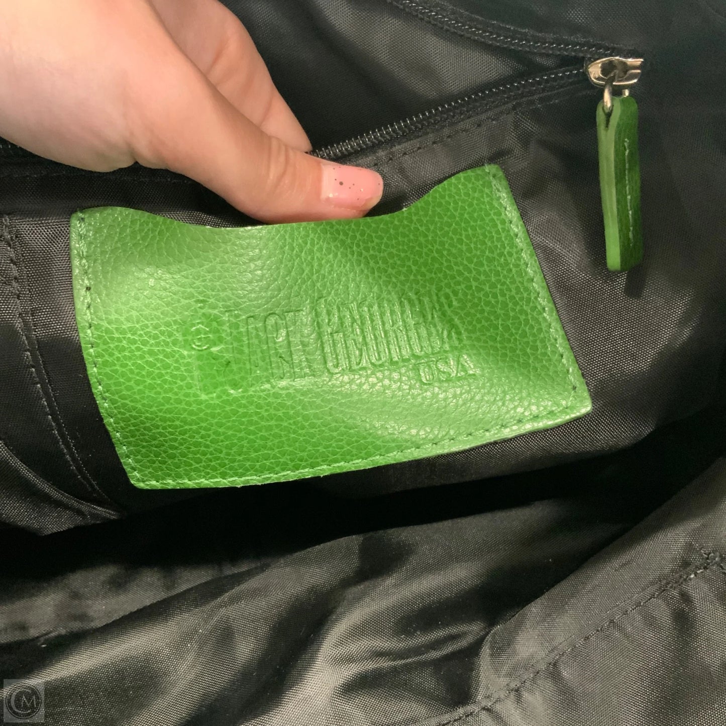 Handbag Leather By Jack Georges, Size: Large