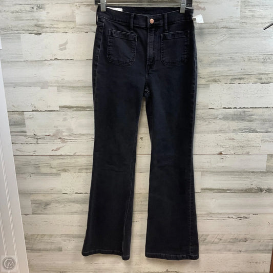Jeans Flared By Gap In Black Denim, Size: 4