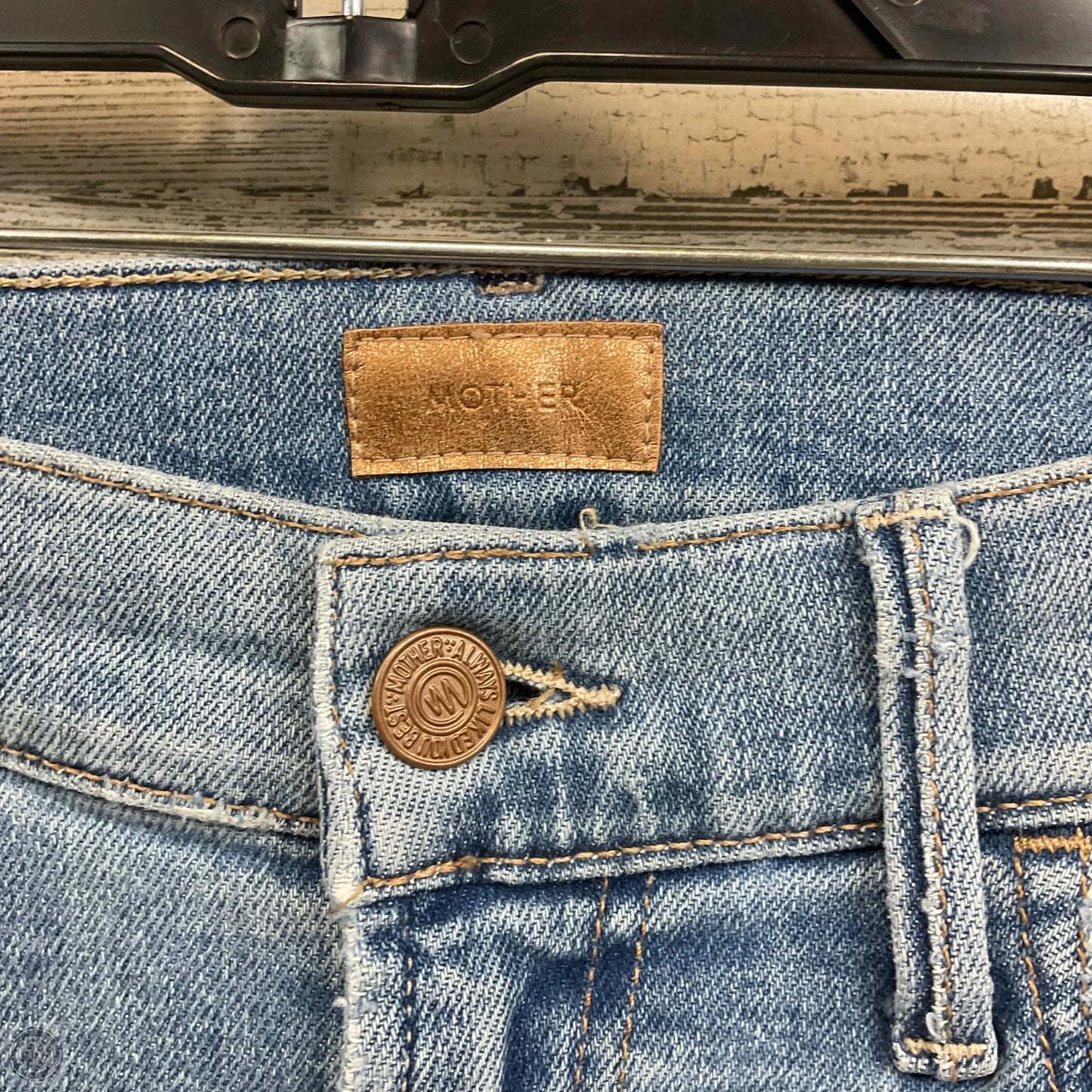 Jeans Flared By Mother In Blue Denim, Size: 4
