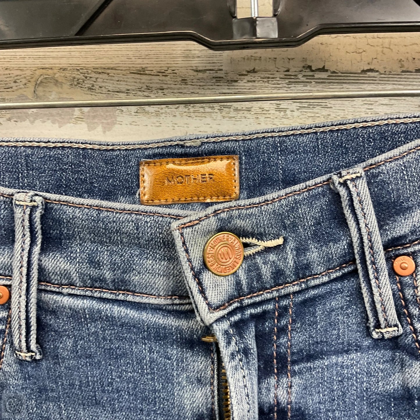 Jeans Cropped By Mother In Blue Denim, Size: 4