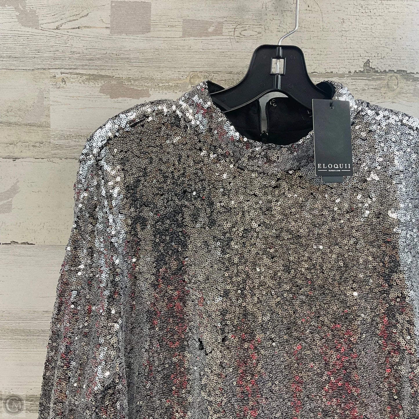 Dress Party Short By Eloquii In Silver, Size: 2x