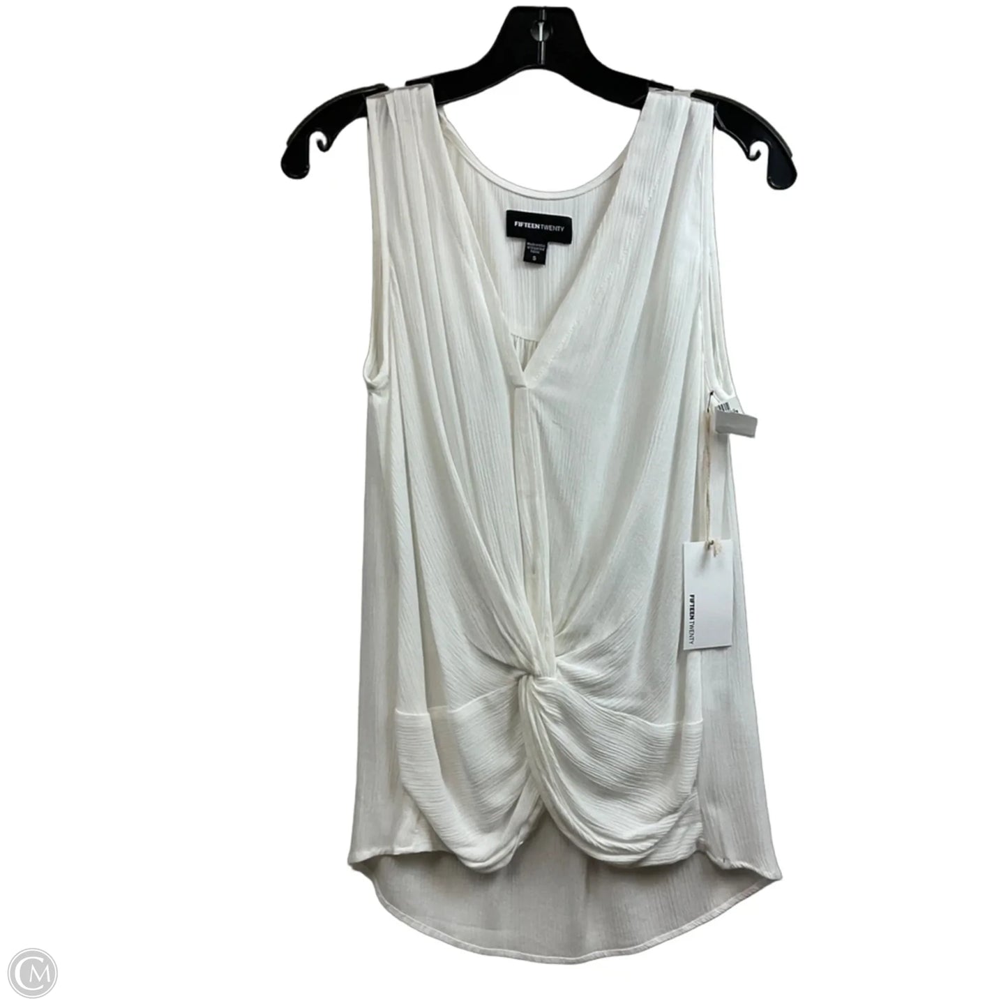 Blouse Sleeveless By Fifteen Twenty In White, Size: S