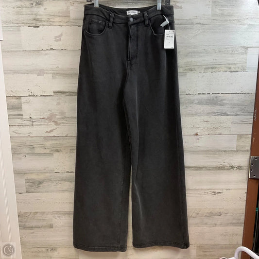 Jeans Wide Leg By Good American In Black Denim, Size: 10