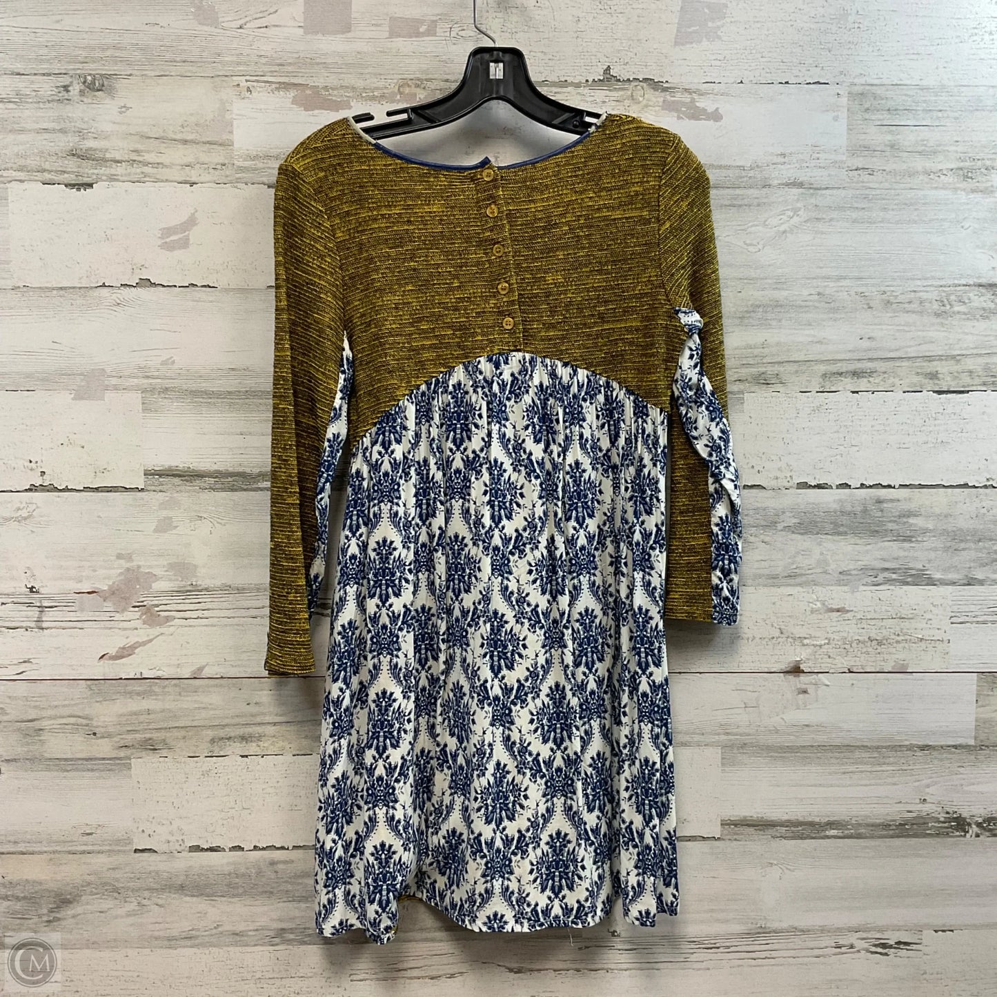 Dress Casual Short By Thml In Blue & Yellow, Size: S