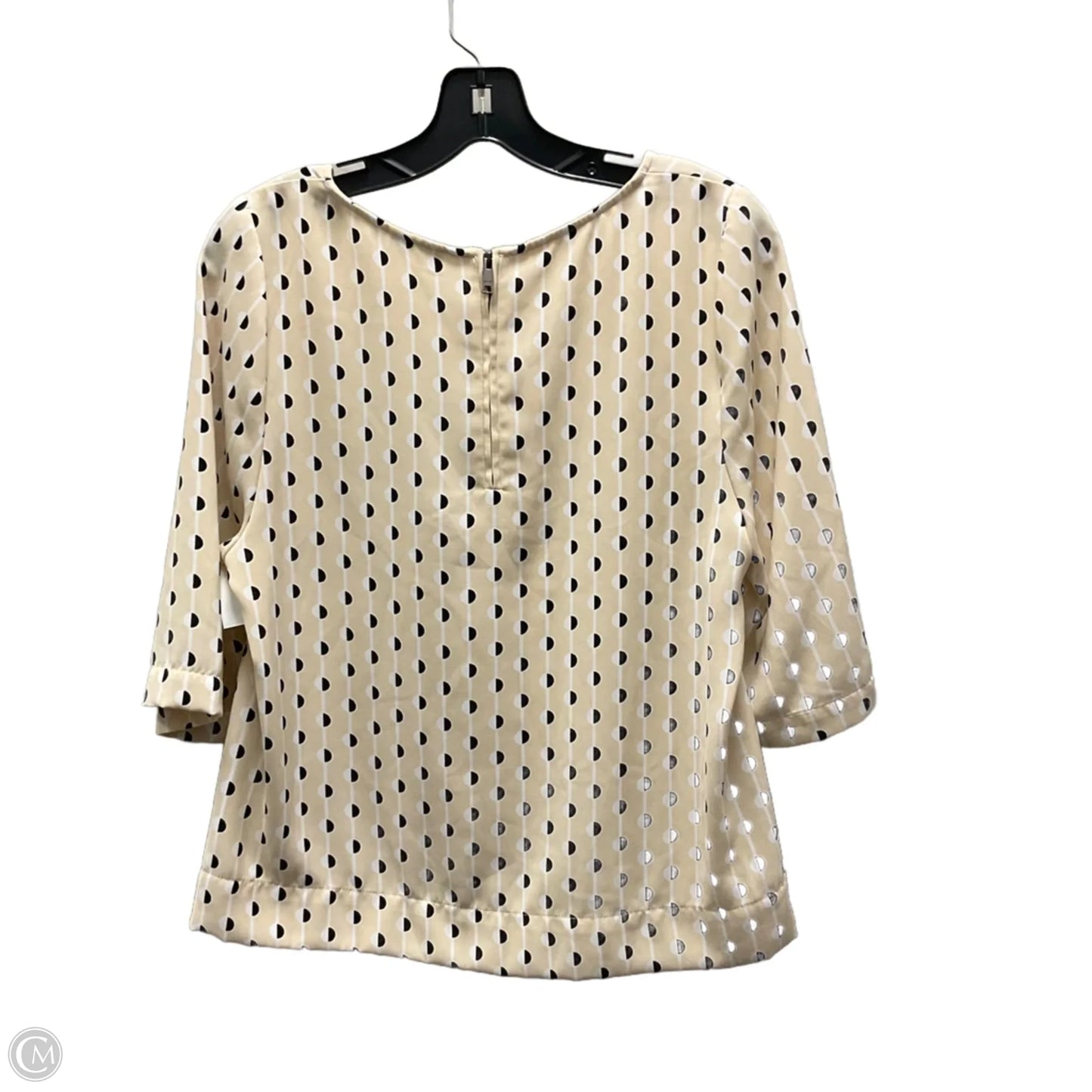 Blouse Short Sleeve By Dkny City In Brown, Size: Xs