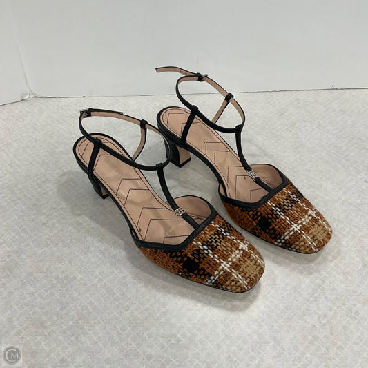 Shoes Luxury Designer By Gucci In Brown, Size: 7