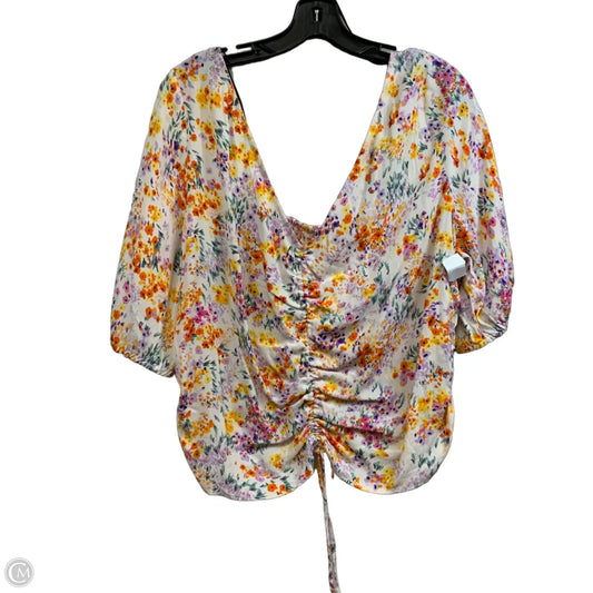 Top Short Sleeve By H&m In Orange & Purple, Size: Xxl