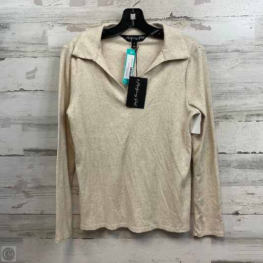 Top Long Sleeve By montgomery post In Cream, Size: S