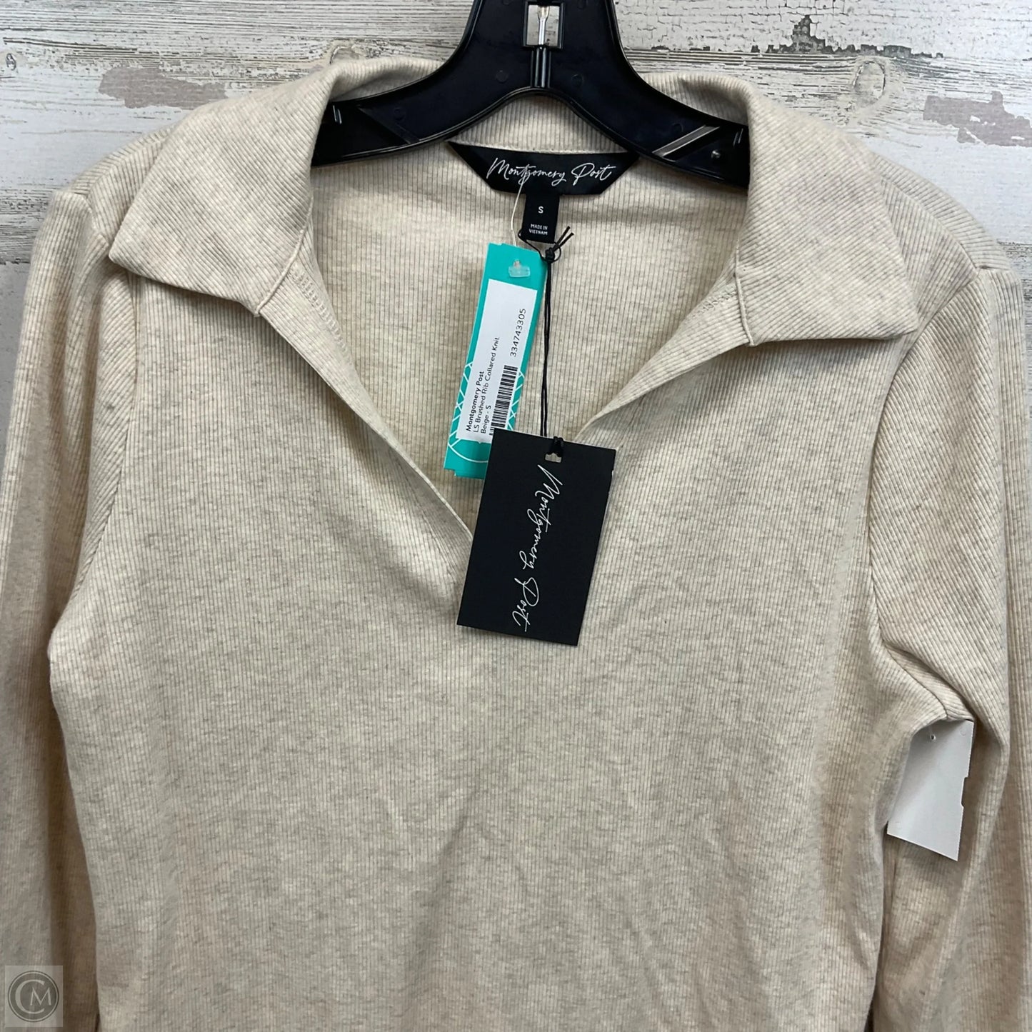 Top Long Sleeve By montgomery post In Cream, Size: S