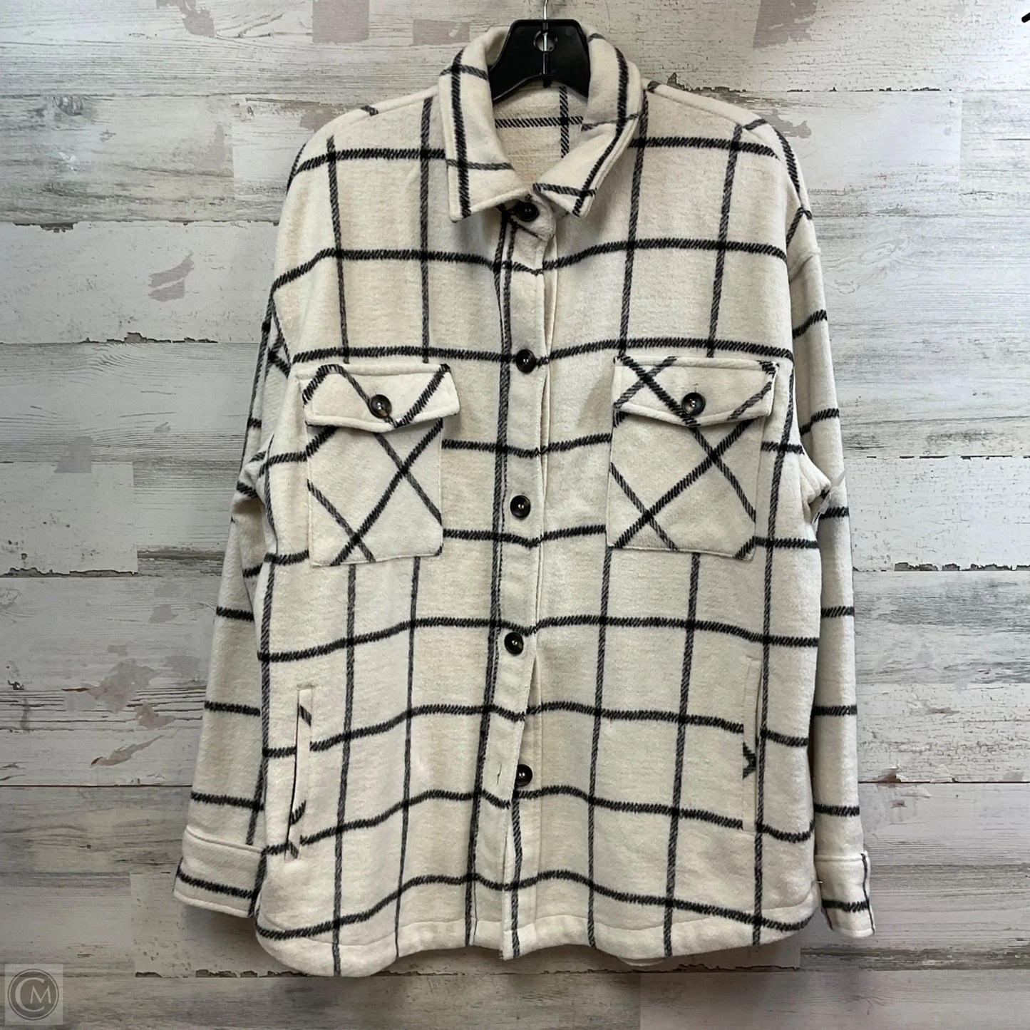 Jacket Shirt By Staccato In White, Size: M