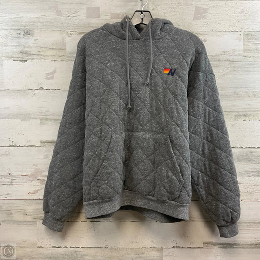 Sweatshirt Hoodie By Aviator Nation In Grey, Size: S