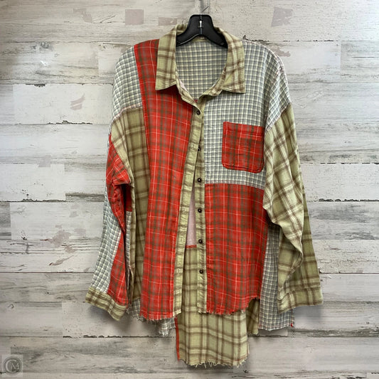 Top Long Sleeve By Easel In Brown, Size: L