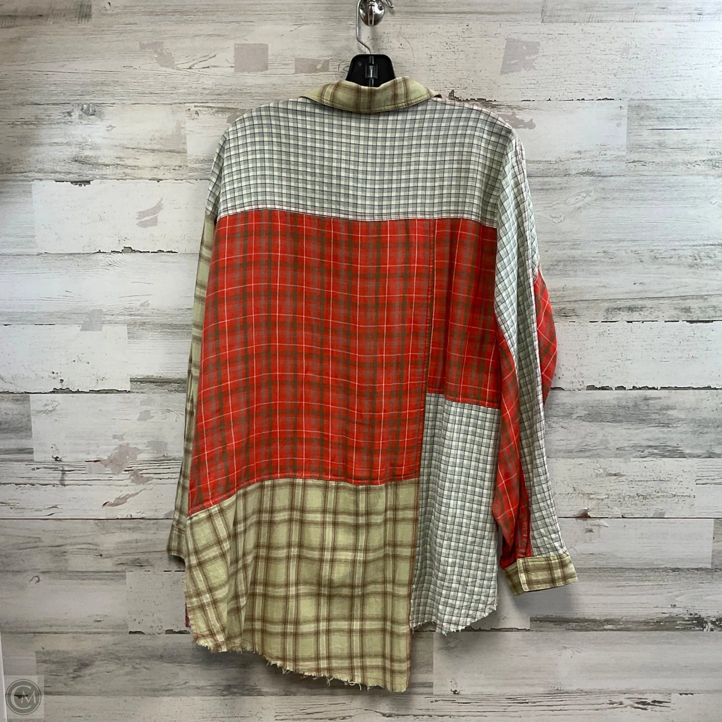 Top Long Sleeve By Easel In Brown, Size: L