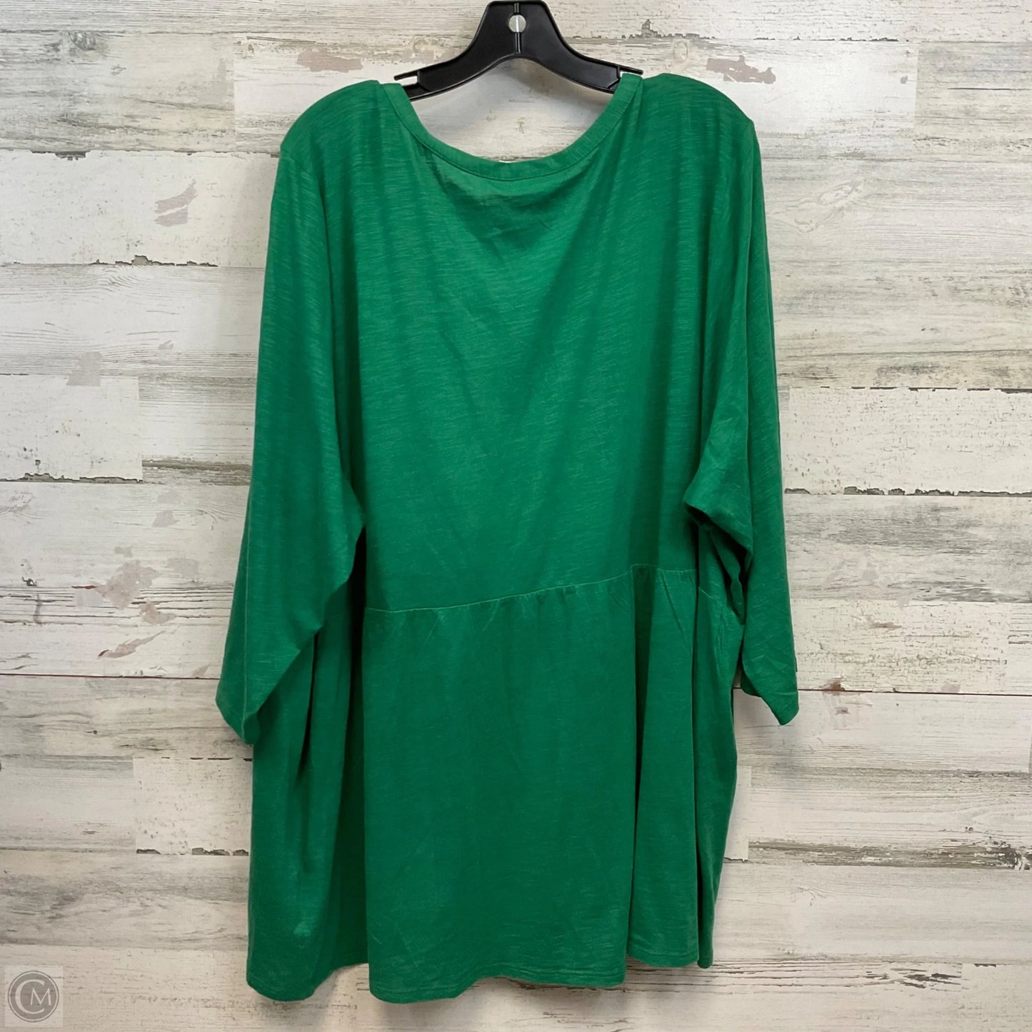 Top 3/4 Sleeve By J. Jill In Green, Size: 4x