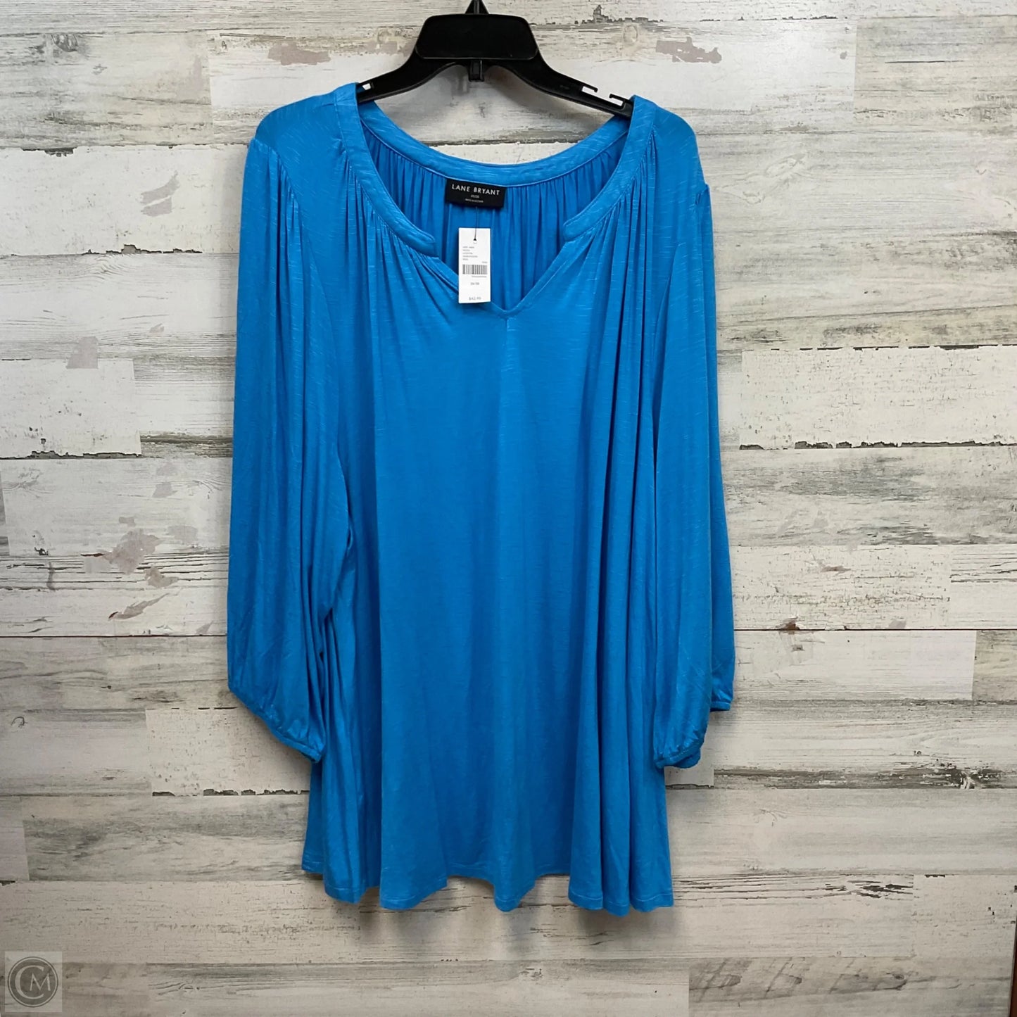 Top Long Sleeve By Lane Bryant In Blue, Size: 4x