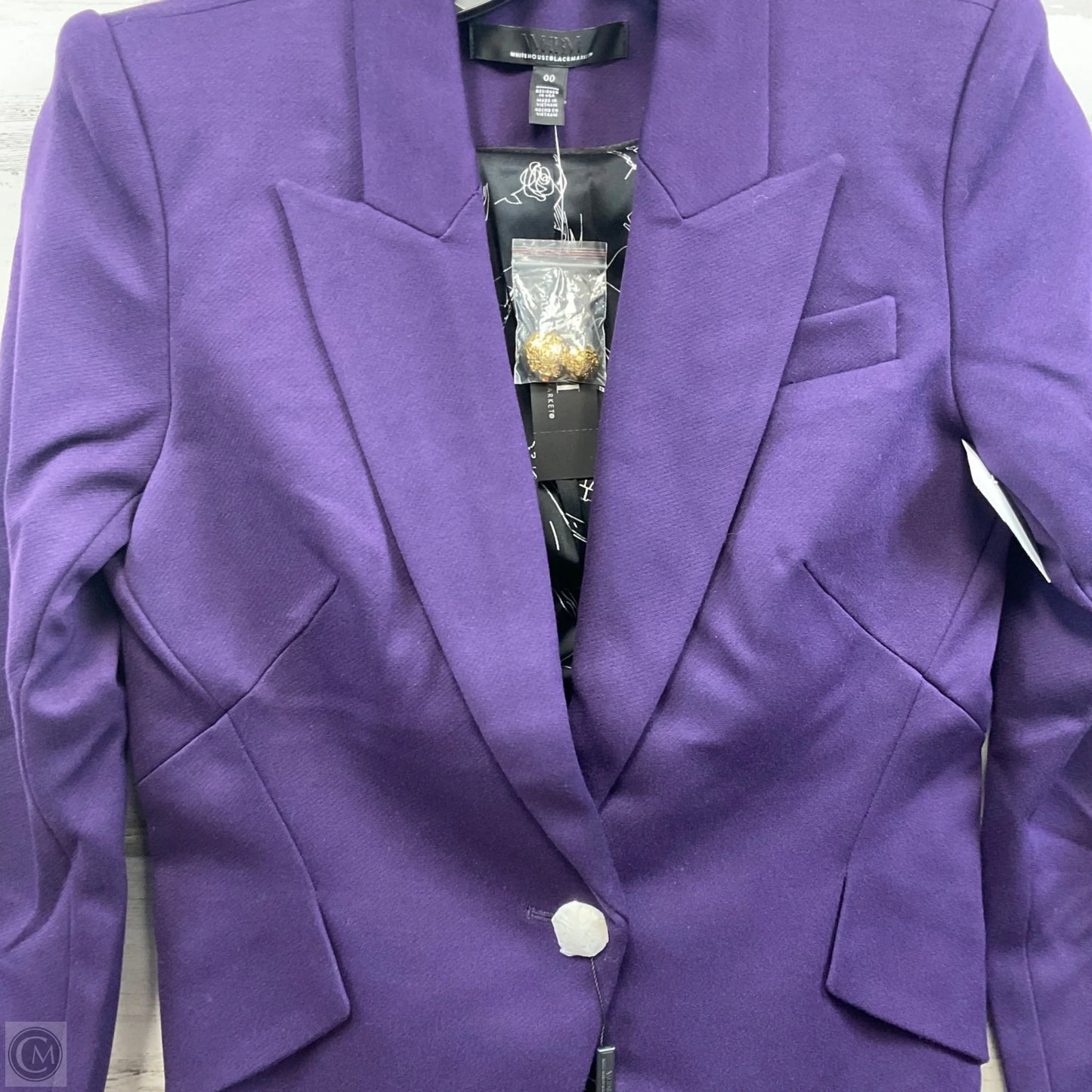 Blazer By White House Black Market In Purple, Size: Xxs