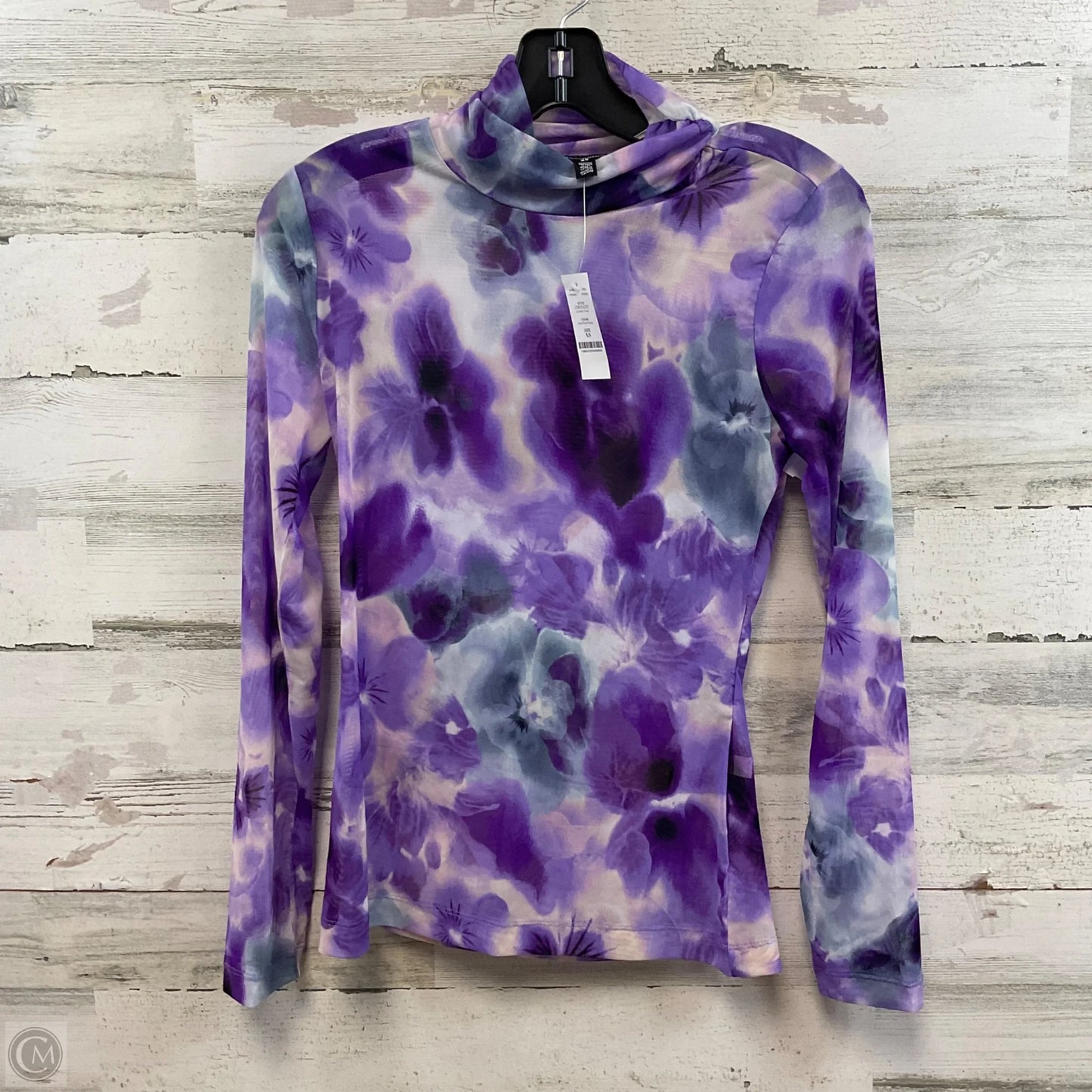 Top Long Sleeve By White House Black Market In Purple, Size: Xs