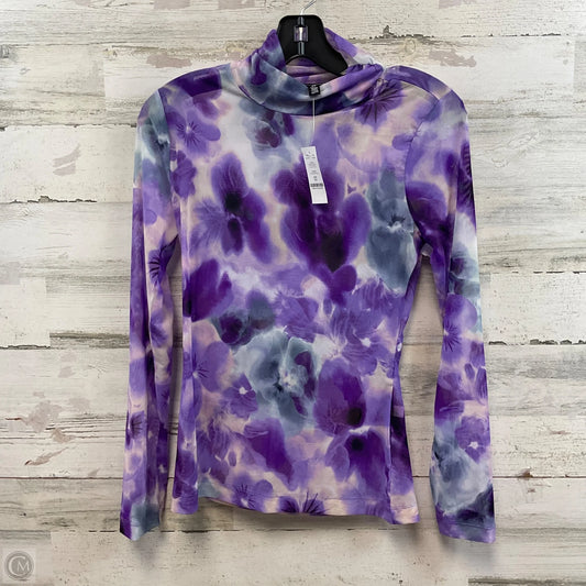 Top Long Sleeve By White House Black Market In Purple, Size: Xs