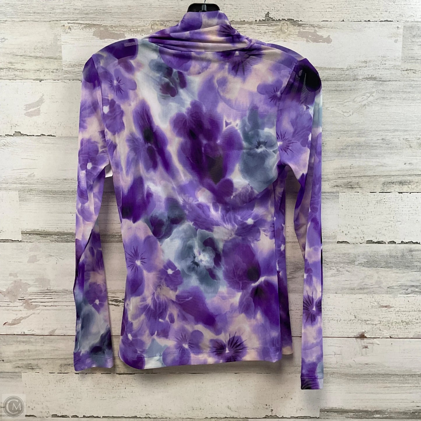 Top Long Sleeve By White House Black Market In Purple, Size: Xs