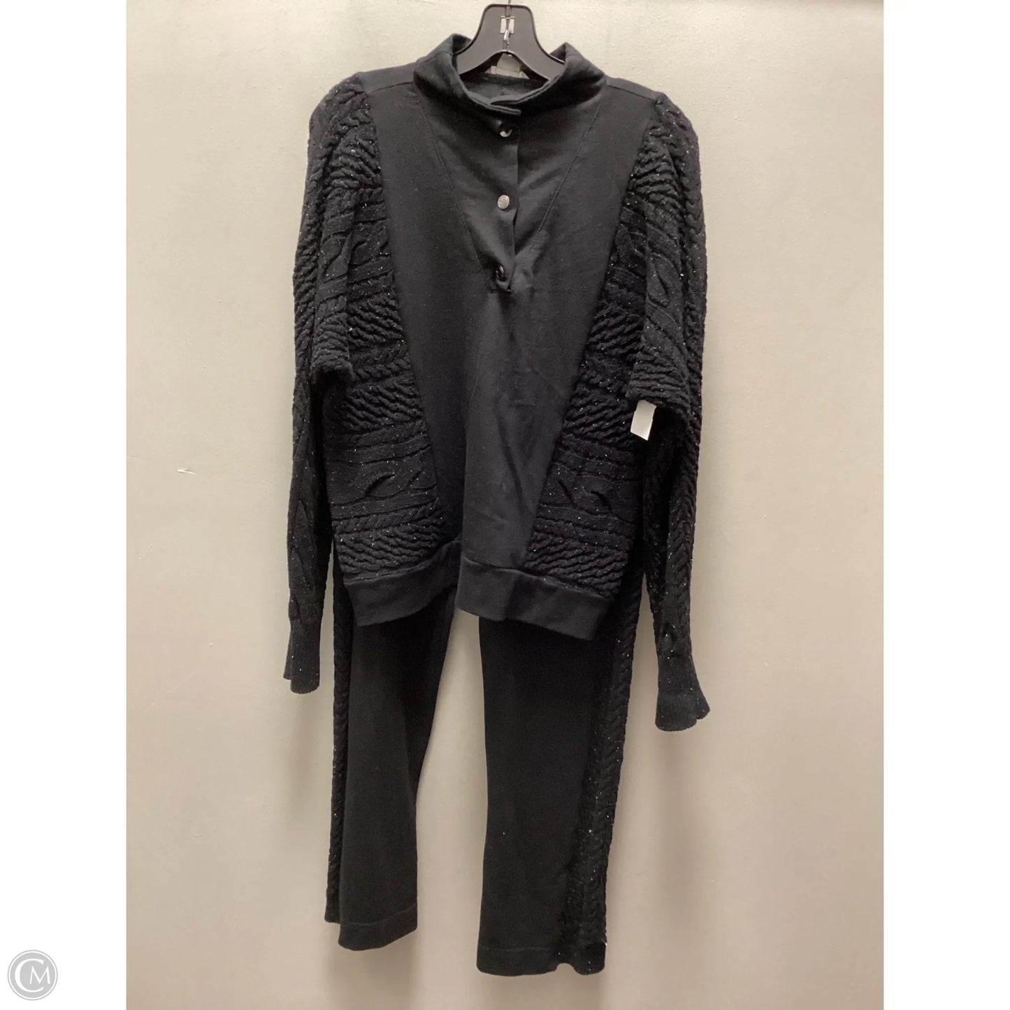 Pants Set 2pc By Natural Reflections In Black, Size: S