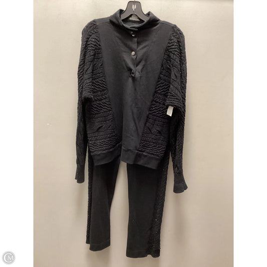 Pants Set 2pc By Natural Reflections In Black, Size: S