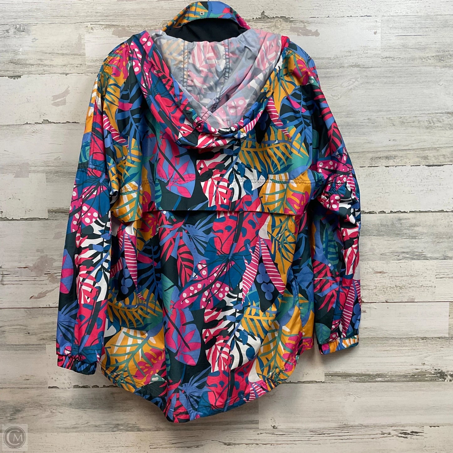 Jacket Windbreaker By Lauren James In Blue & Pink, Size: M