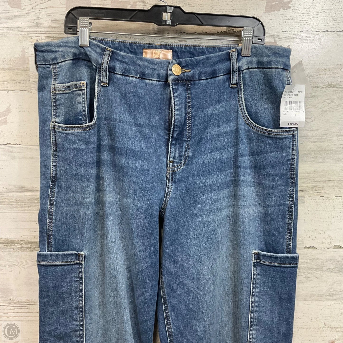 Jeans Wide Leg By Kut In Blue Denim, Size: 14