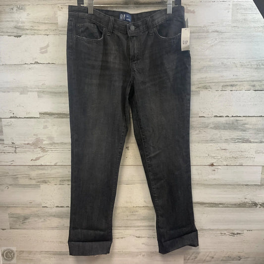 Jeans Boyfriend By Gap In Black Denim, Size: 6