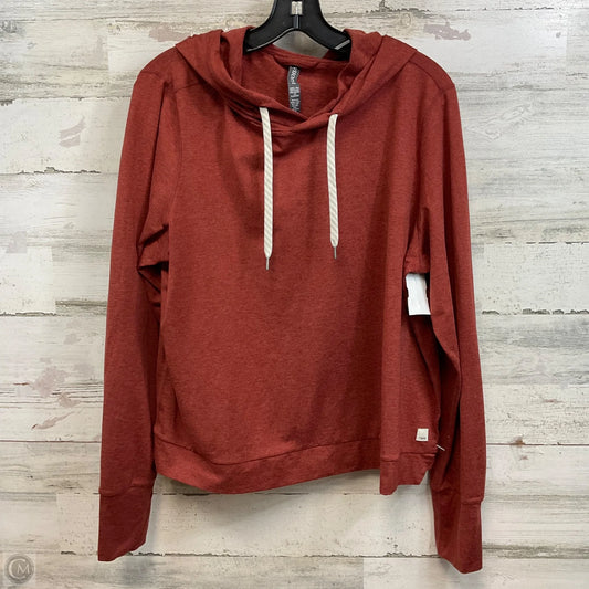 Athletic Top Long Sleeve Hoodie By Vuori In Brown, Size: Xxl
